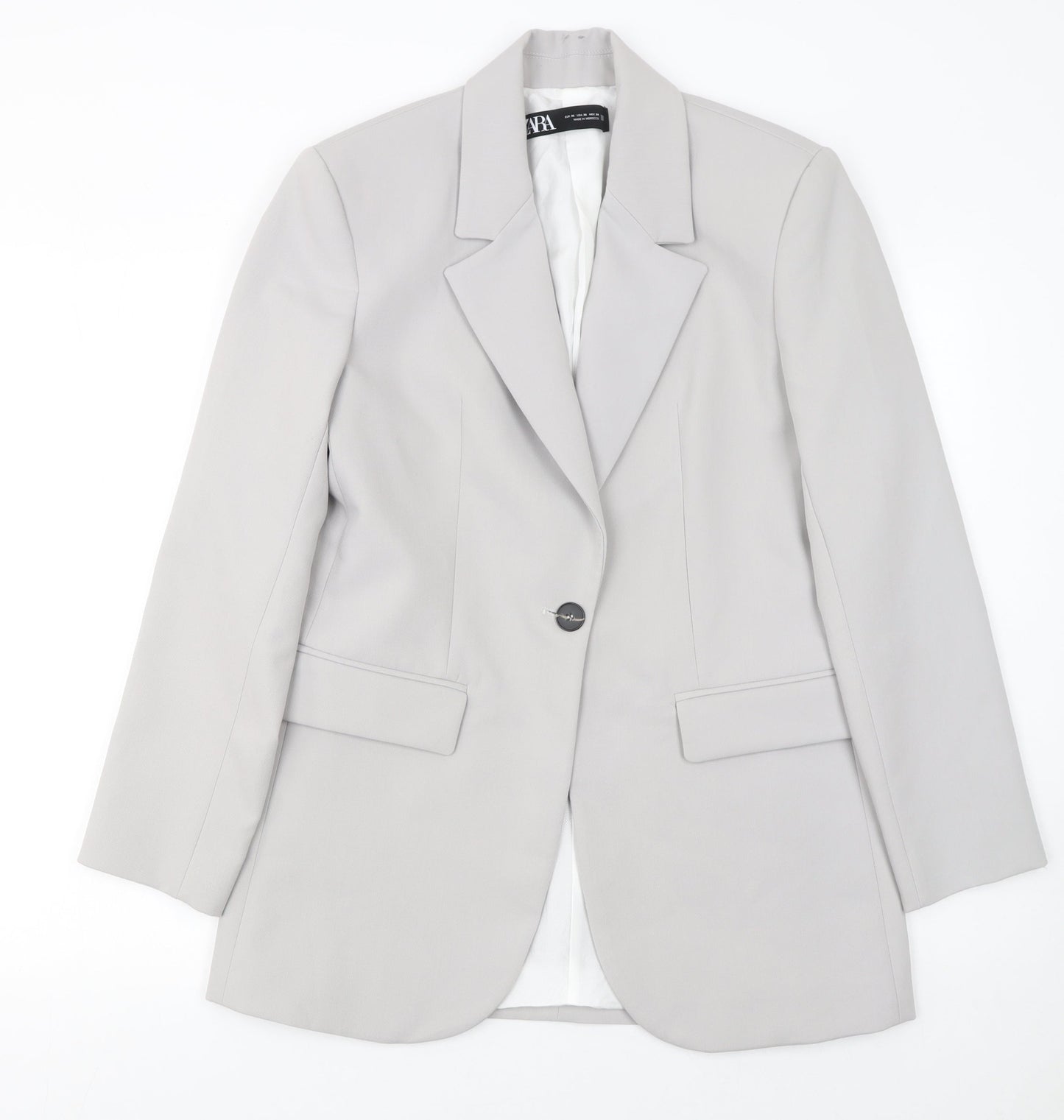 Womens UK Size XS Zara Regular Grey Blazer