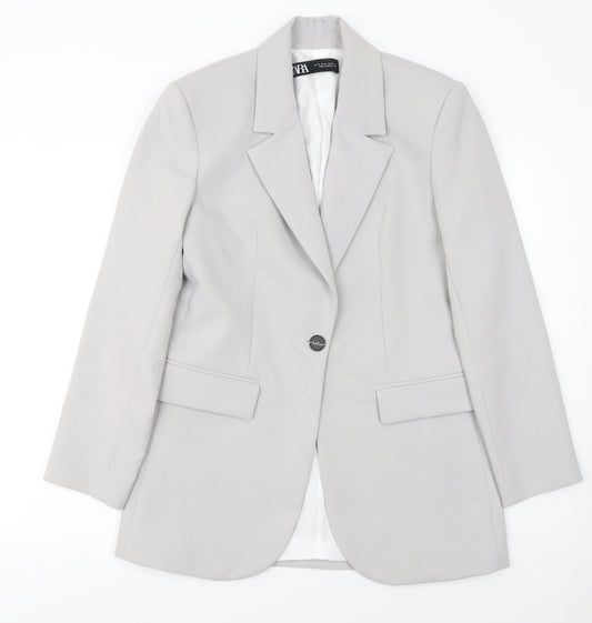 Womens UK Size XS Zara Regular Grey Blazer