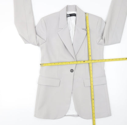 Womens UK Size XS Zara Regular Grey Blazer