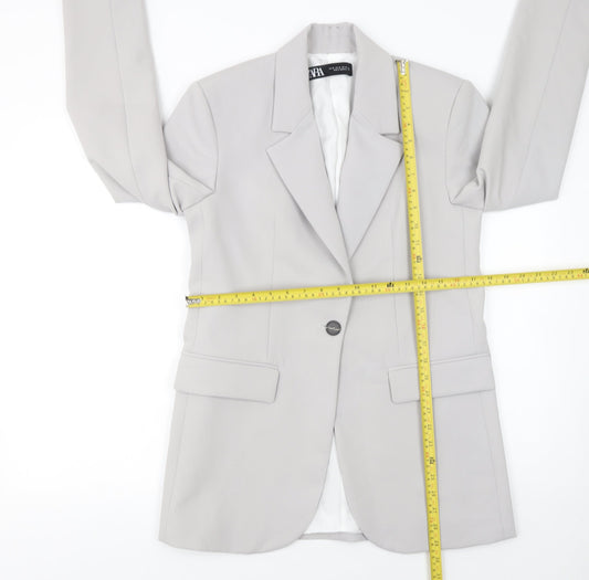 Womens UK Size XS Zara Regular Grey Blazer