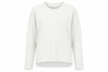 Front view of Adidas Women’s White Climalite Running Top XL Long Sleeve Sports Tee