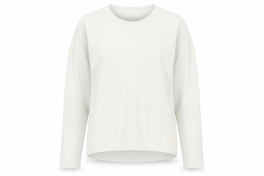 Front view of Adidas Women’s White Climalite Running Top XL Long Sleeve Sports Tee