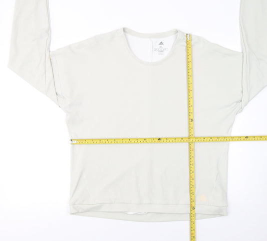 Womens UK Size XL adidas White Basic T-Shirt