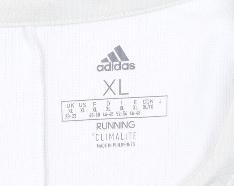 Womens UK Size XL adidas White Basic T-Shirt