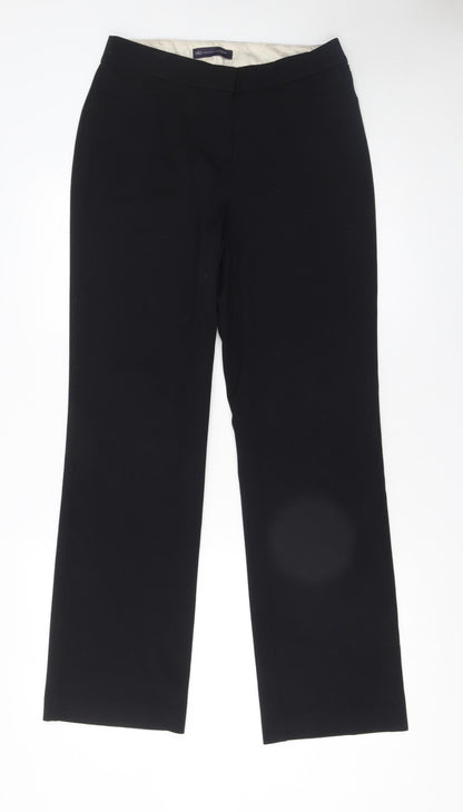 Womens UK Size 8 Marks and Spencer Regular Fit Dress Pants Black Trousers