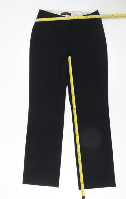 Womens UK Size 8 Marks and Spencer Regular Fit Dress Pants Black Trousers