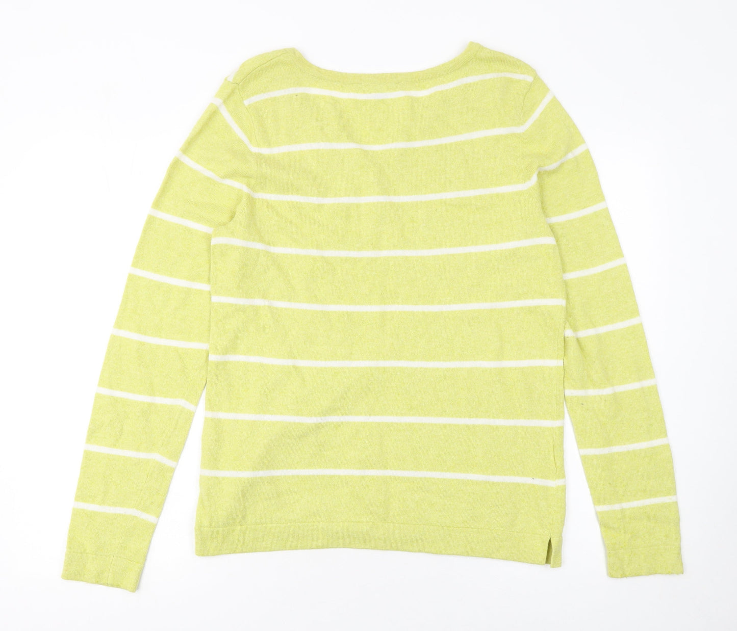 Womens UK Size 12 Laura Ashley Green Henley Jumper