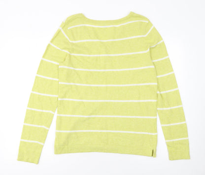 Womens UK Size 12 Laura Ashley Green Henley Jumper