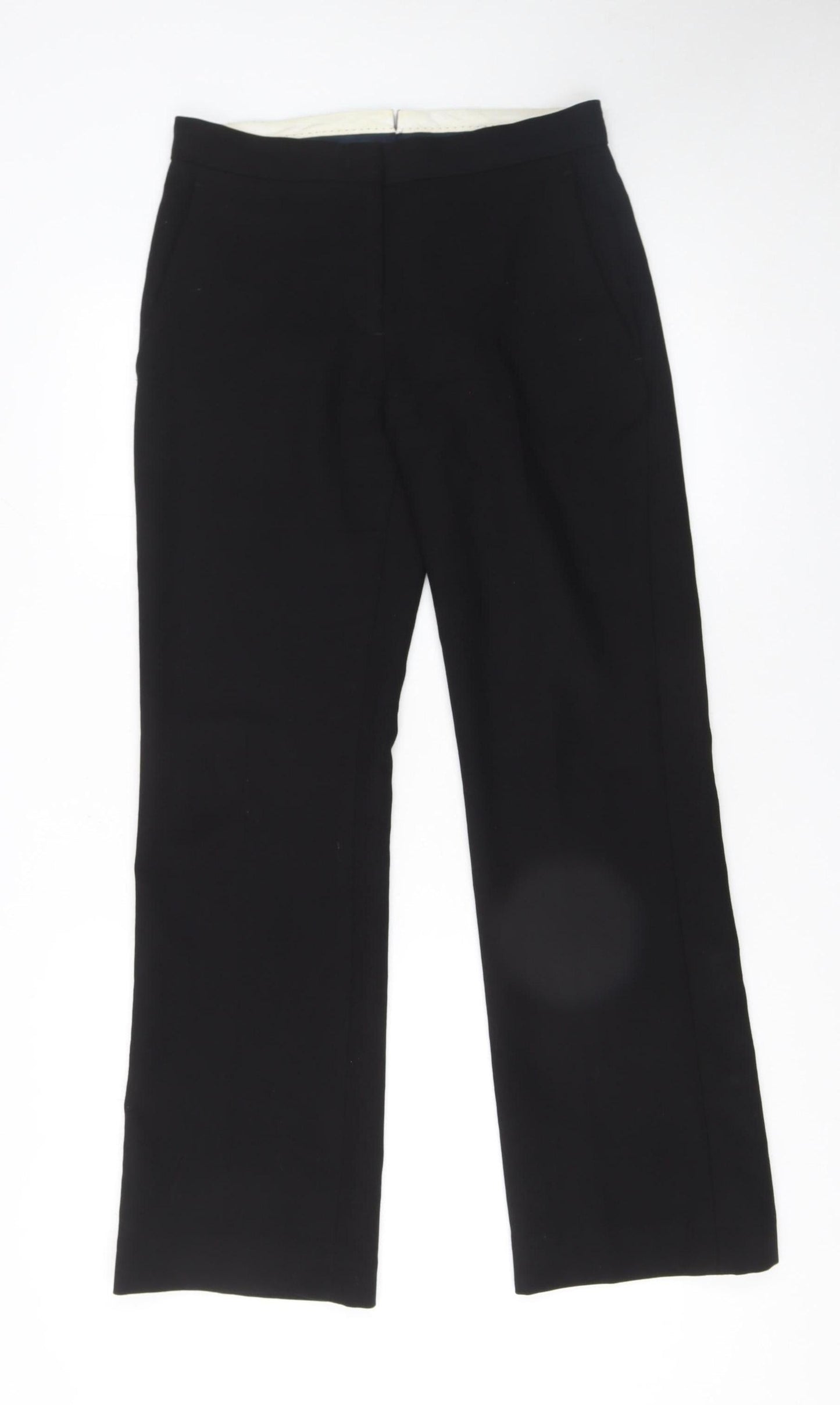 Womens UK Size 8 Jigsaw Regular Fit Dress Pants Black Trousers