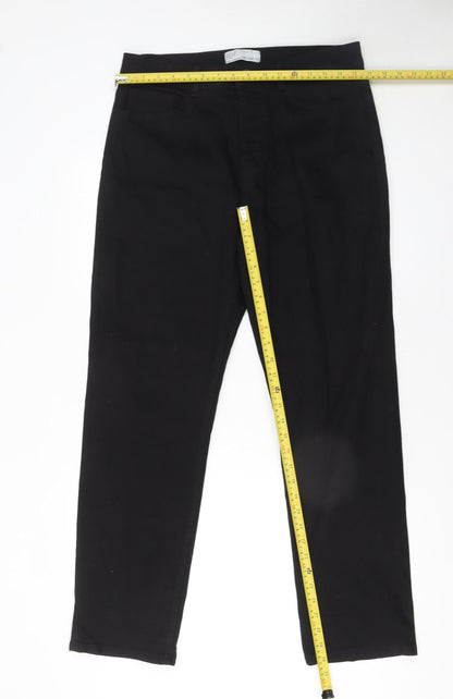 Mens UK Size M denim co Regular Fit Straight Black Jeans