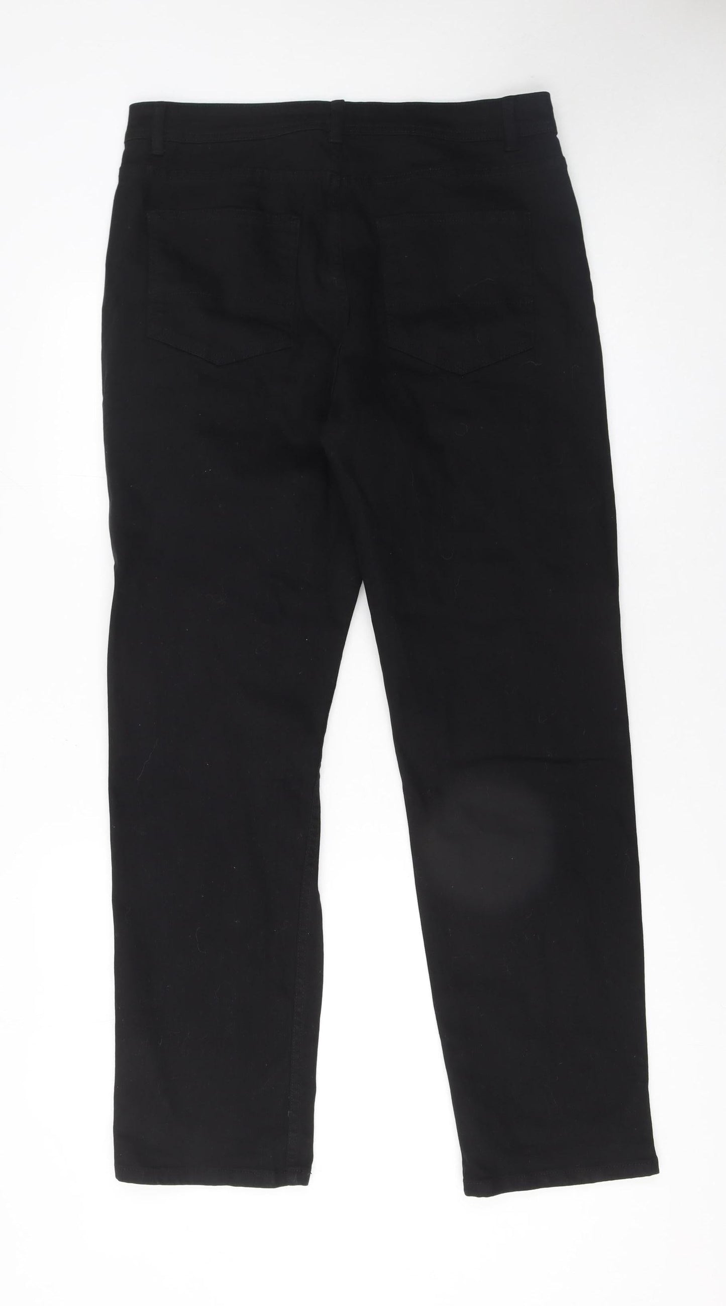 Mens UK Size M denim co Regular Fit Straight Black Jeans