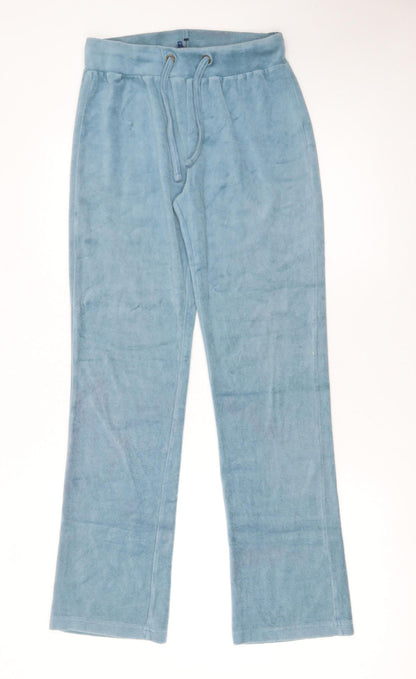 Womens UK Size 8 Cotton Traders Regular Fit Sweatpants Blue Trousers