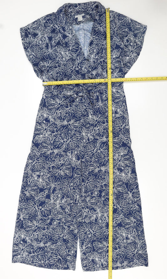 Womens UK Size 10 H&M One-Piece Blue Jumpsuit