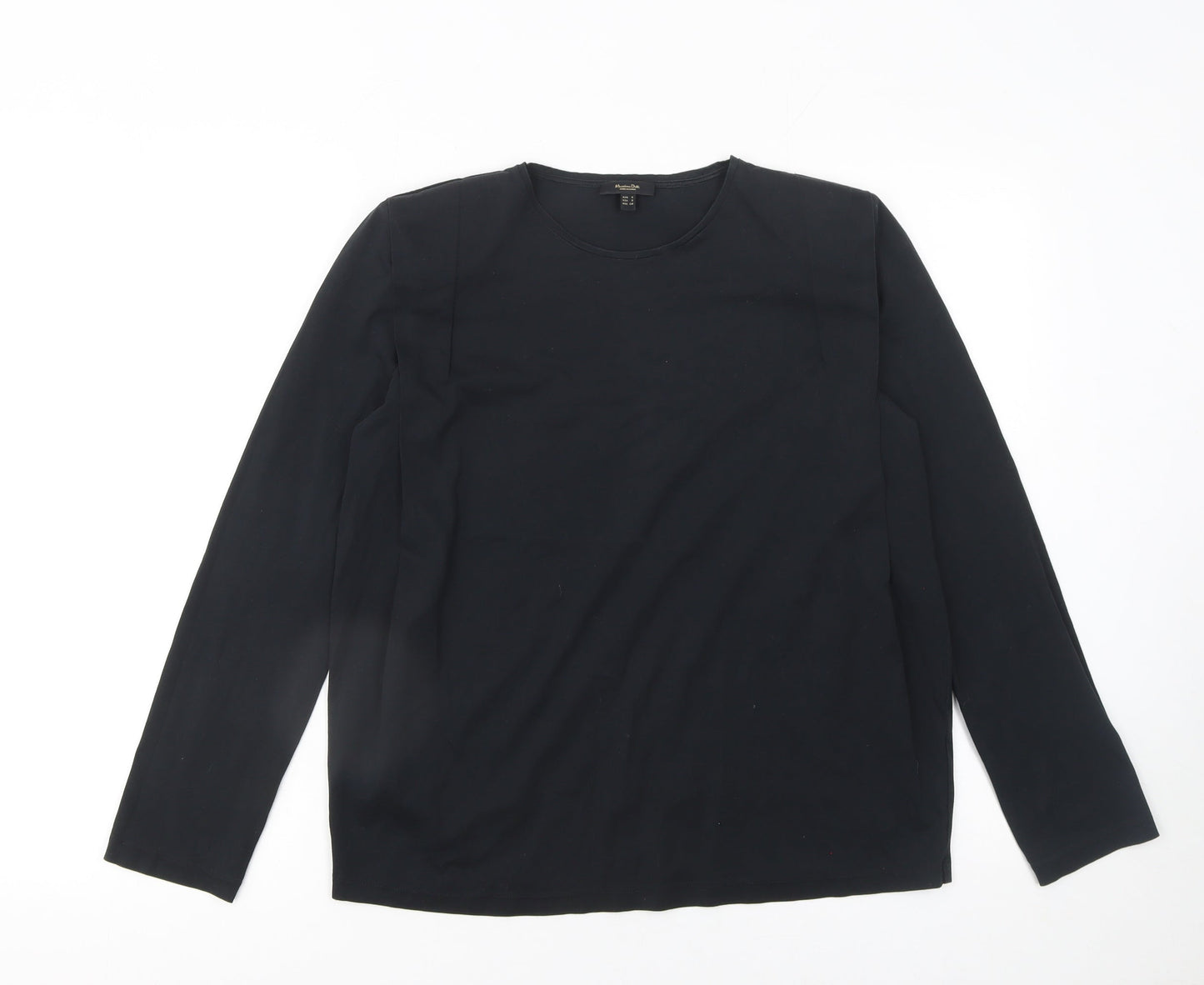 Womens UK Size S Massimo Dutti Black Basic T-Shirt