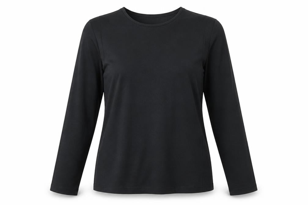 Womens UK Size S Massimo Dutti Black Basic T-Shirt