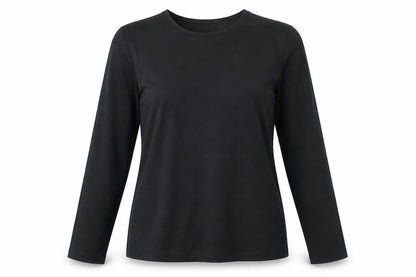 Womens UK Size S Massimo Dutti Black Basic T-Shirt