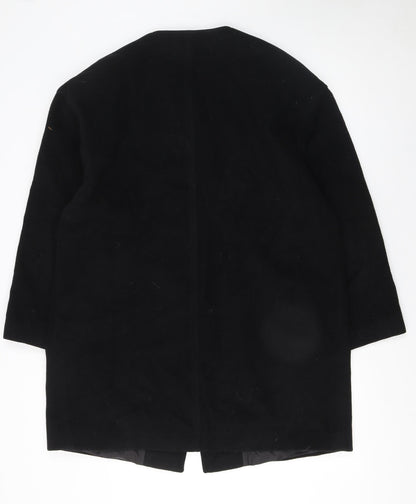 Windsmoor Women's Black Wool Mid-Length Overcoat Size 12