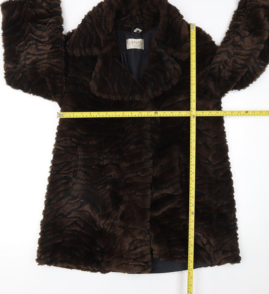 Womens UK Size S Furnatic Collection Brown Overcoat