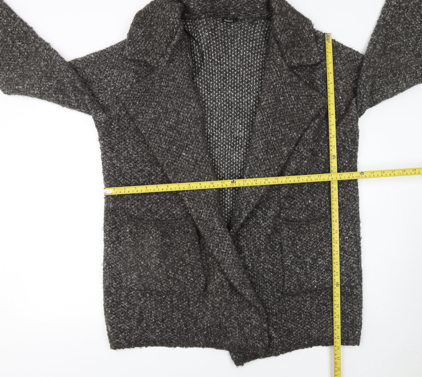 Womens UK Size 18 Roman Grey Cardigan Jumper