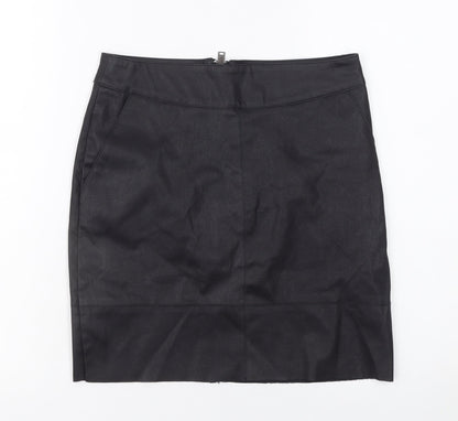 Womens UK Size 6 Only Straight & Pencil Faux Leather Skirt