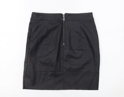 Womens UK Size 6 Only Straight & Pencil Faux Leather Skirt
