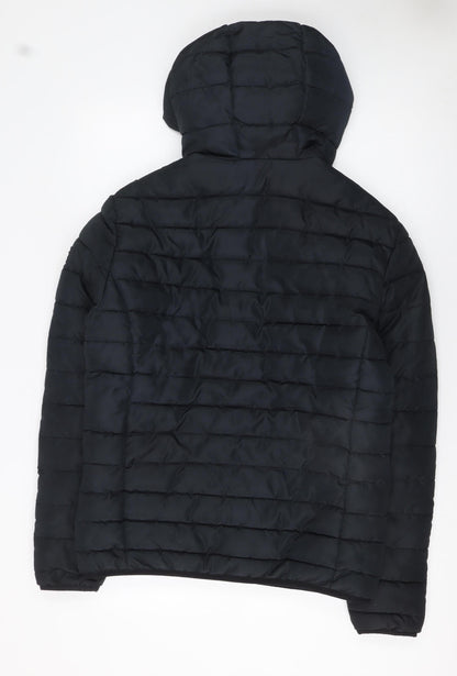 Mens UK Size S JACK & JONES Black Puffer Jacket