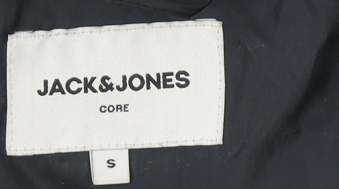 Mens UK Size S JACK & JONES Black Puffer Jacket