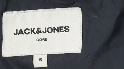 Mens UK Size S JACK & JONES Black Puffer Jacket