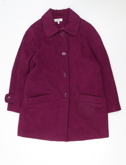 Womens UK Size 12 Honor Millburn Purple Overcoat