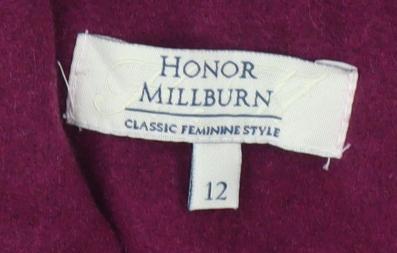 Womens UK Size 12 Honor Millburn Purple Overcoat