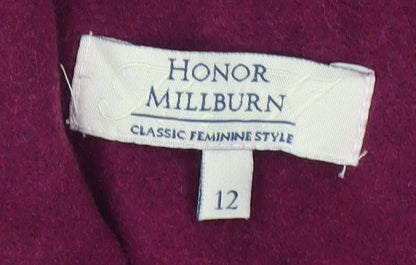 Womens UK Size 12 Honor Millburn Purple Overcoat