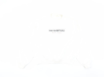Womens UK Size 12 H&M White Pullover Sweatshirt