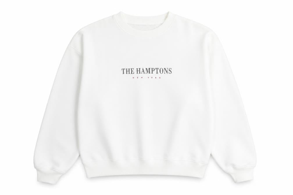 Womens UK Size 12 H&M White Pullover Sweatshirt