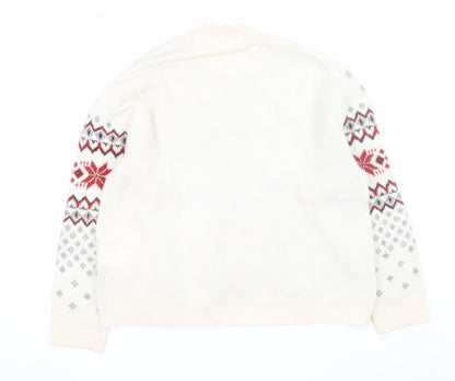 Mens UK Size L H&M Ivory Pullover Jumper
