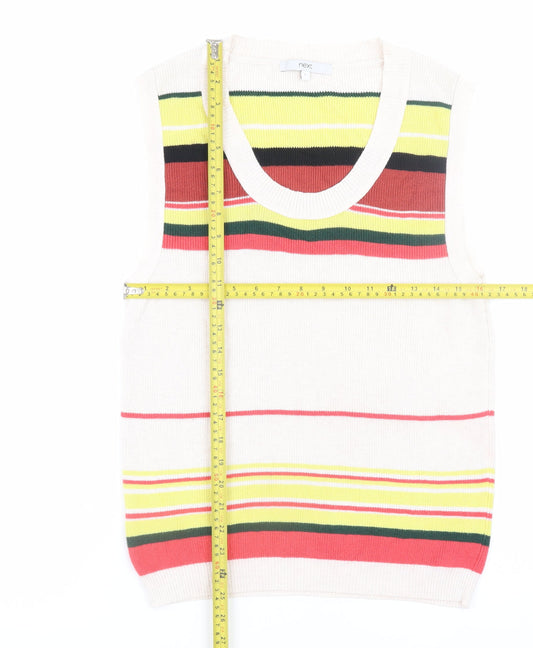 Womens UK Size 10 NEXT Multicoloured Vest Jumper