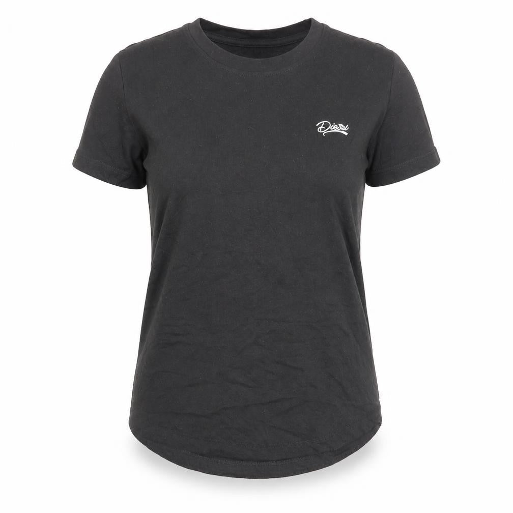 Womens UK Size M Diesel Black Basic T-Shirt