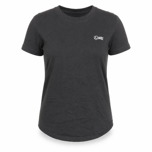 Womens UK Size M Diesel Black Basic T-Shirt