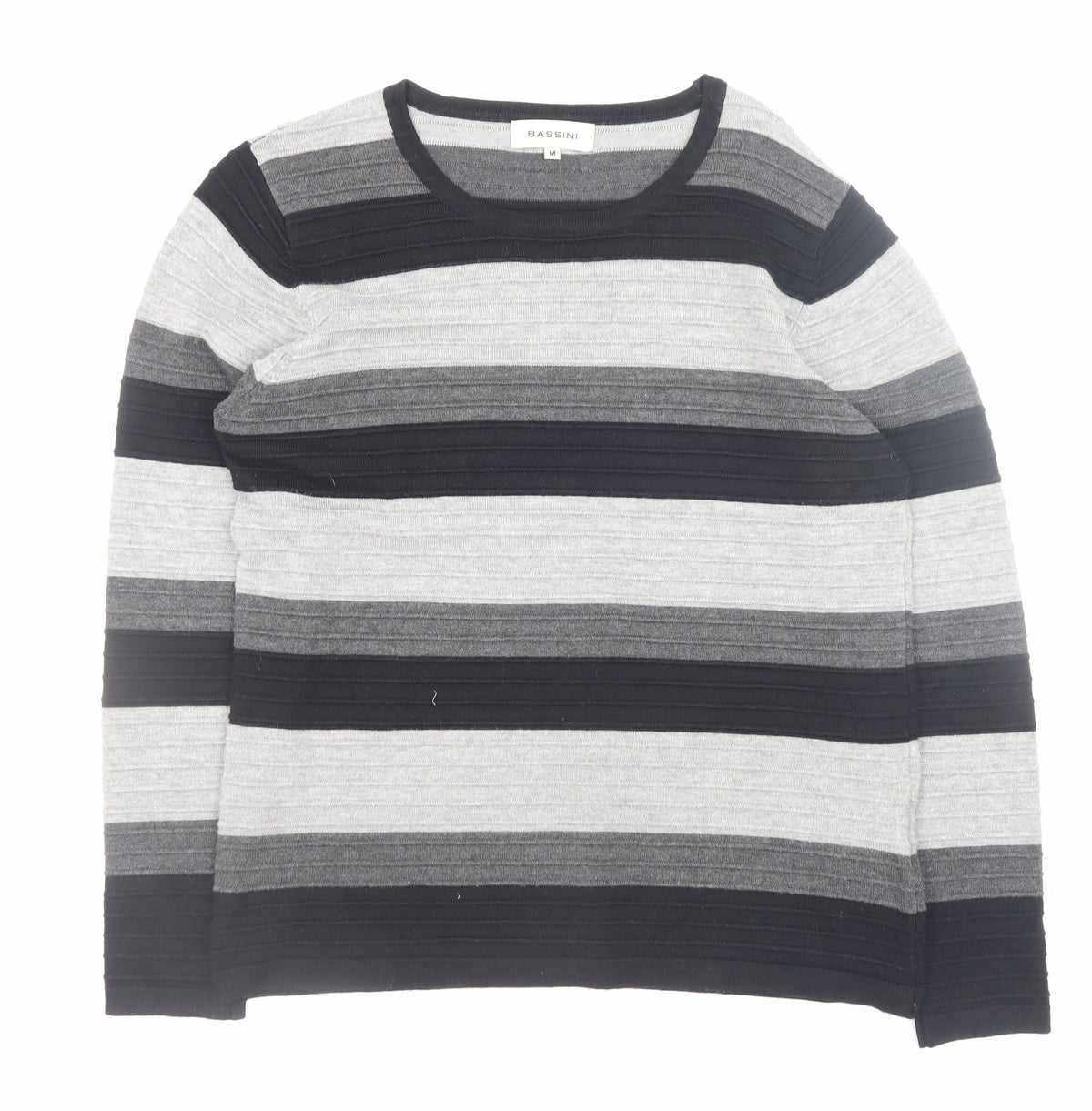 Mens UK Size M BASSINI Grey Pullover Jumper