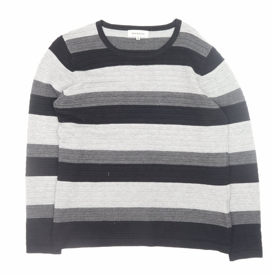 Mens UK Size M BASSINI Grey Pullover Jumper