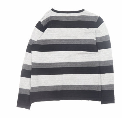 Mens UK Size M BASSINI Grey Pullover Jumper