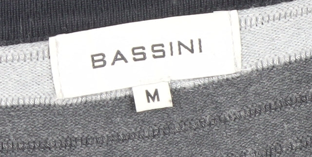 Mens UK Size M BASSINI Grey Pullover Jumper