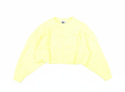 Womens UK Size M Reclaimed Vintage Yellow Pullover Jumper