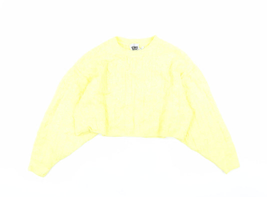 Womens UK Size M Reclaimed Vintage Yellow Pullover Jumper