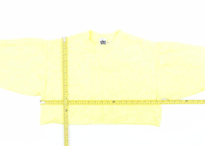Womens UK Size M Reclaimed Vintage Yellow Pullover Jumper