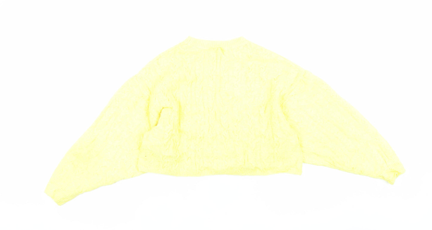 Womens UK Size M Reclaimed Vintage Yellow Pullover Jumper