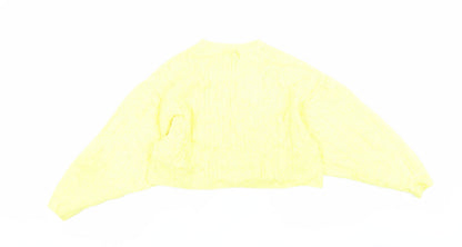 Womens UK Size M Reclaimed Vintage Yellow Pullover Jumper