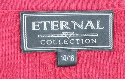 Womens UK Size 14 Eternal Collection Pink Basic T-Shirt