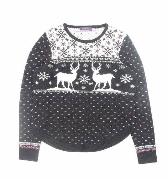 Womens UK Size M Marks and Spencer Black Pullover Jumper