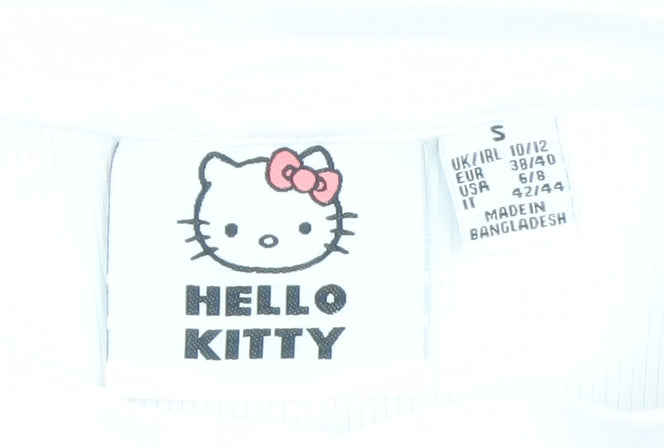 Girls UK Size S Hello Kitty White Basic T-Shirt