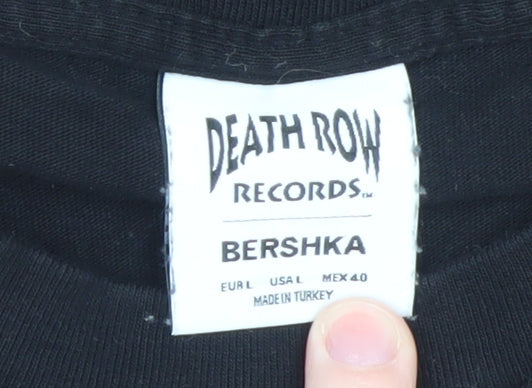 Mens UK Size L Bershka Black  T-Shirt